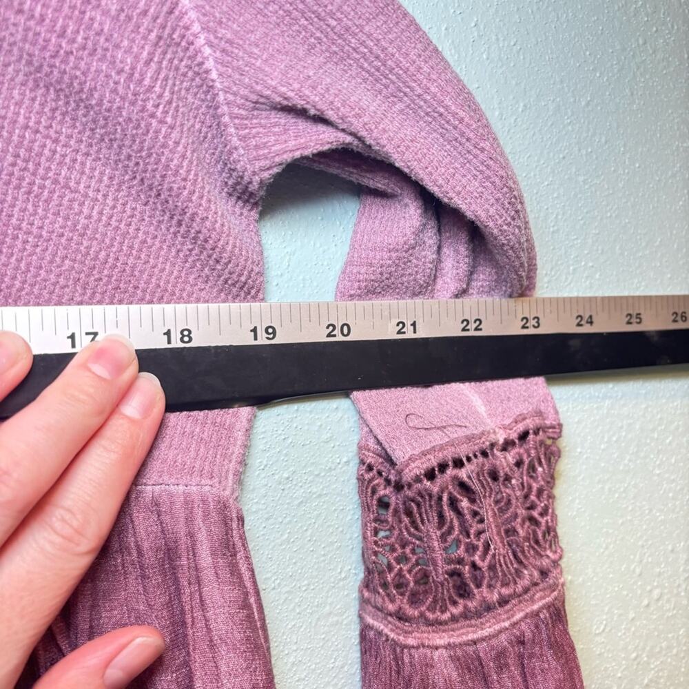 Umgee Purple Pink Boho Ruffle Hem Tunic Top Size Small - Picture 6 of 8